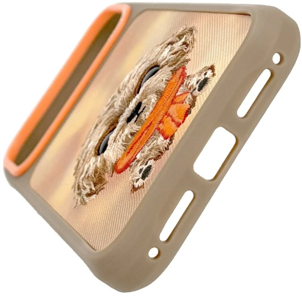 NIMMY dėklas BIG EYED TEDDY POODLE, skirtas IPHONE 18 Pro Max/17 Pro Max, ruda