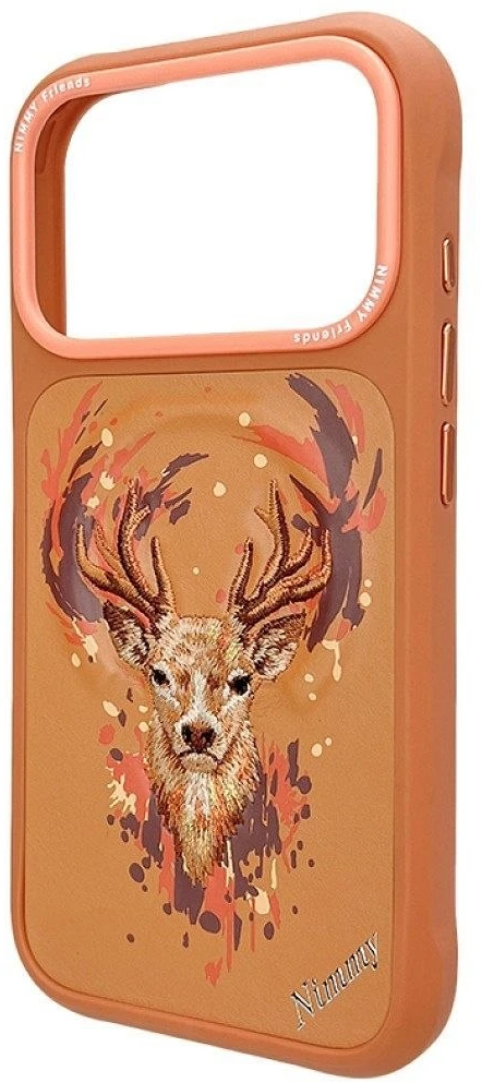 NIMMY DEER dėklas, suderinamas su MagSafe, skirtas IPHONE 18 Pro/17 Pro, oranžinis