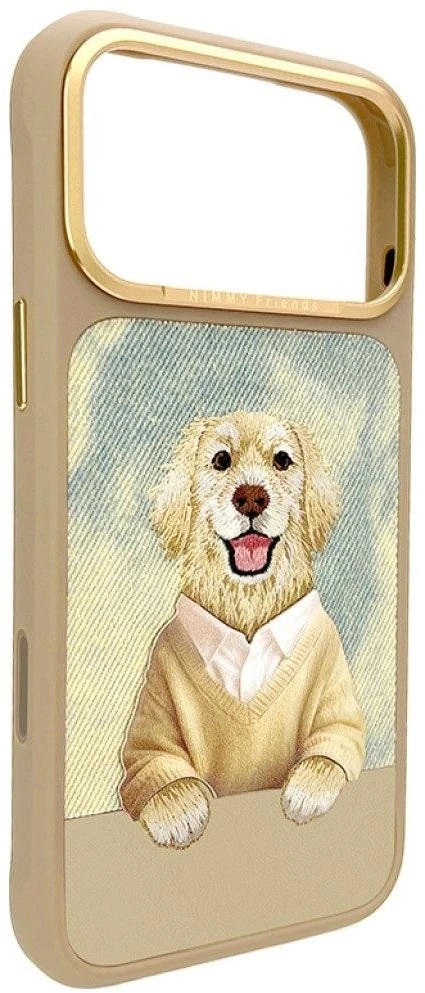 NIMMY dėklas GENTLE PETS SERIES DOG, suderinamas su MagSafe, skirtas IPHONE 18 Pro/17 Pro, ruda
