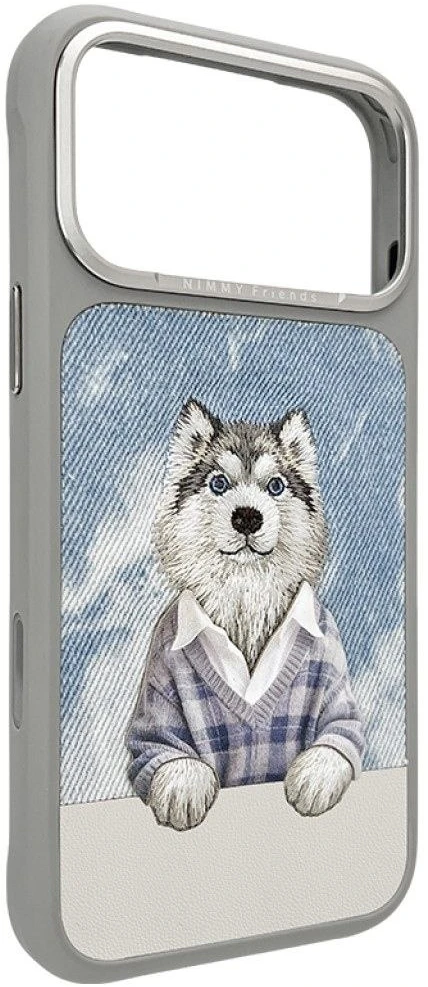 NIMMY dėklas GENTLE PETS SERIES DOG, suderinamas su MagSafe, skirtas IPHONE 18 Pro Max/17 Pro Max, pilkas