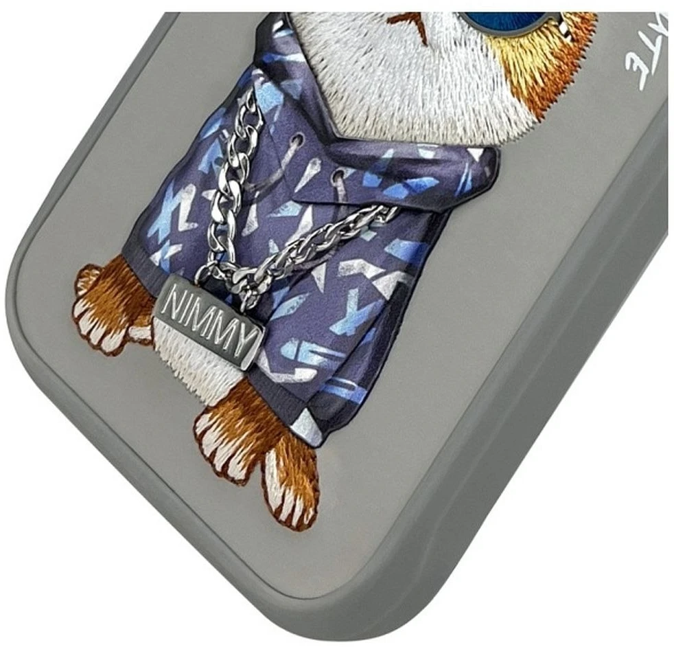 Nimmy dėklas iPhone 16 Pro Max 6,9" pilkas Glasses Cool Cat