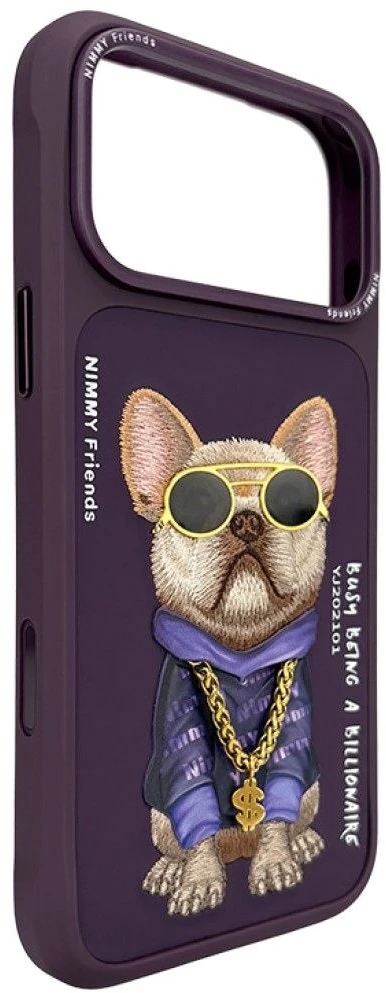 NIMMY dėklas akiniai COOL DOG skirtas IPHONE 18 Pro Max/17 Pro Max violetinė