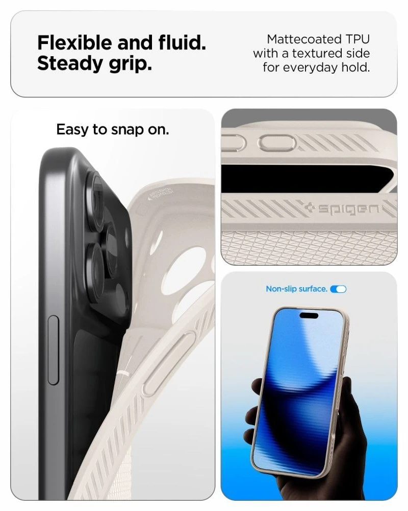 Dėklas Spigen Liquid Air Case for iPhone 18 Pro / 17 Pro - Titanium