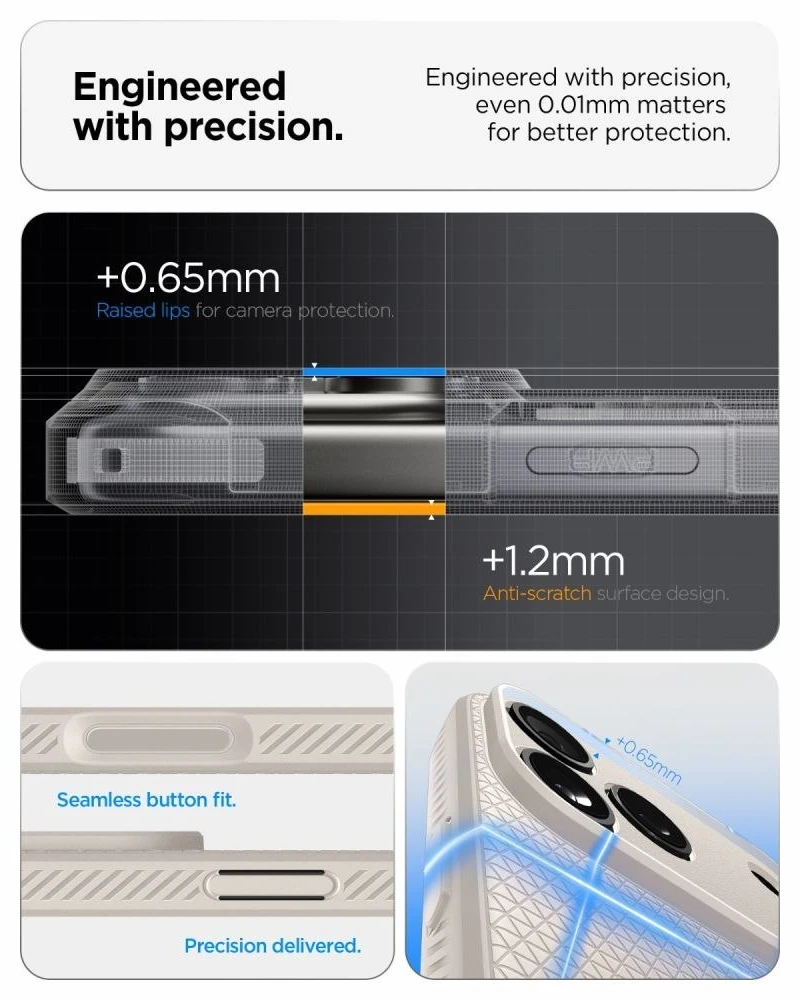 Dėklas Spigen Liquid Air Case for iPhone 18 Pro / 17 Pro - Titanium