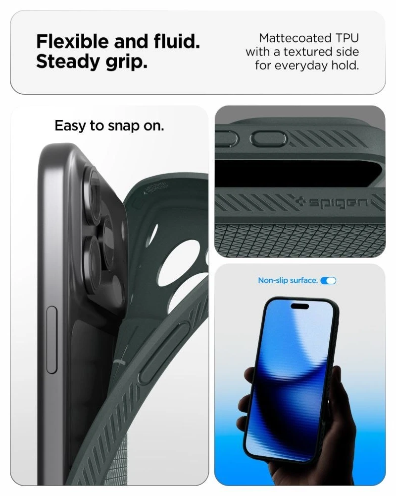 Dėklas Spigen Athlex Air Case for iPhone 18 Pro / 17 Pro - Žalias