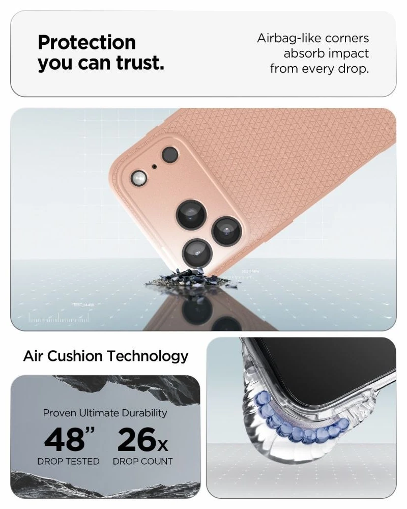 Dėklas Spigen Liquid Air Case for iPhone 18 Pro Max / 17 Pro Max - Rožinė