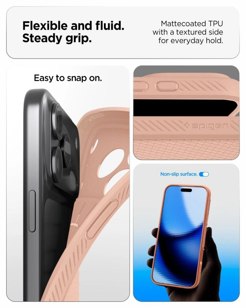 Dėklas Spigen Liquid Air Case for iPhone 18 Pro Max / 17 Pro Max - Rožinė
