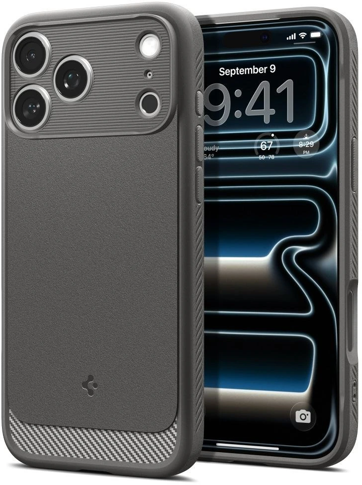 Spigen Rugged Armor MagSafe dėklas iPhone 18 Pro / 17 Pro - Pilkas