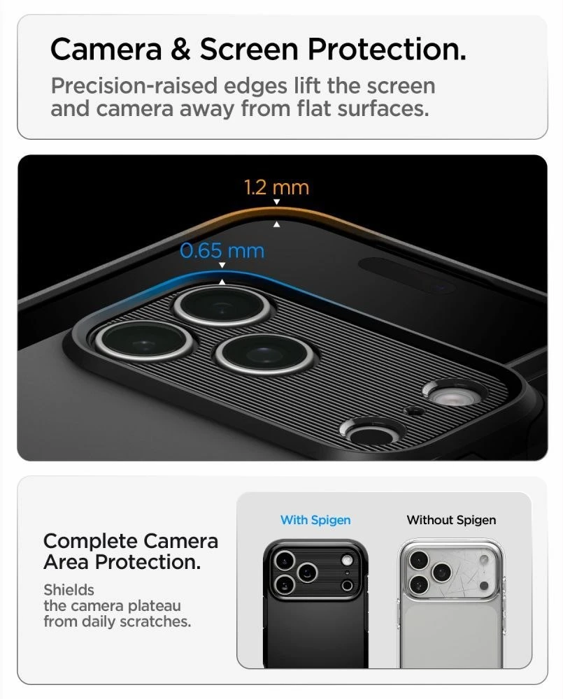 Spigen Ultra Hybrid dėklas iPhone 18 Pro Max / 17 Pro Max - matinis juodas