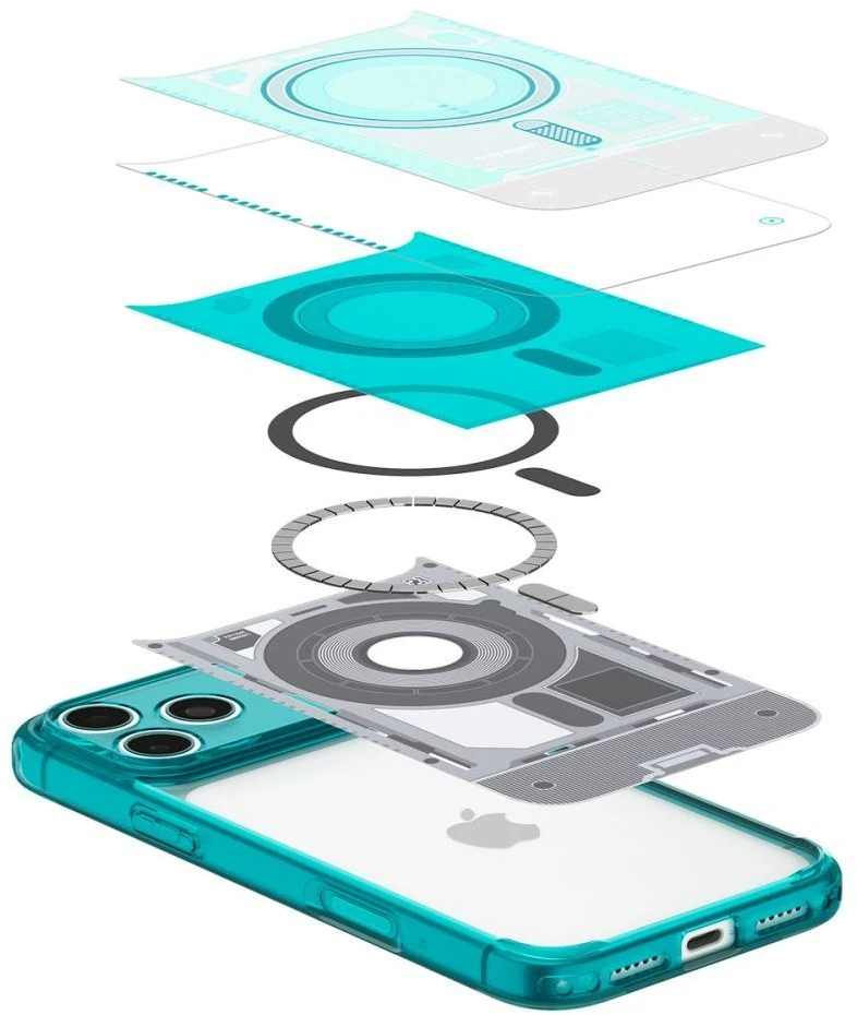 Dėklas Spigen Ultra Hybrid MagSafe case for iPhone 18 Pro / 17 Pro - light mėlynas