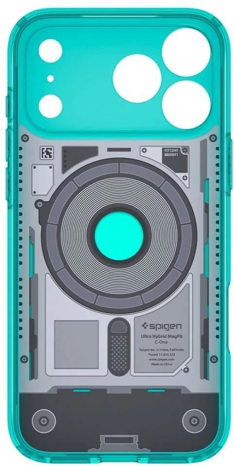 Dėklas Spigen Ultra Hybrid MagSafe case for iPhone 18 Pro / 17 Pro - light mėlynas