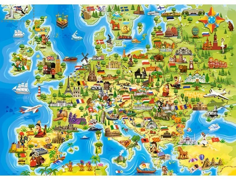 Castorland Dėlionė 100 vnt. - Europos žemėlapis