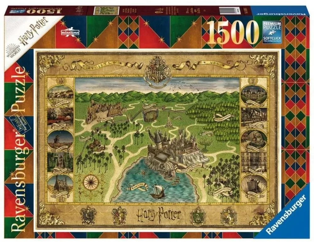 Ravensburger Dėlionė 1500 vnt. - Hogvartso žemėlapis