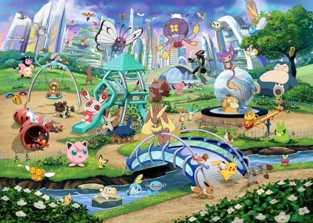 Dėlionė Ravensburger 2D galvosūkis 1000 pokemonų