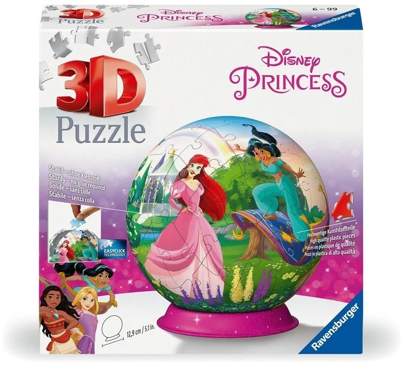 Ravensburger 3D Dėlionė 73 vnt. - Disney princesės