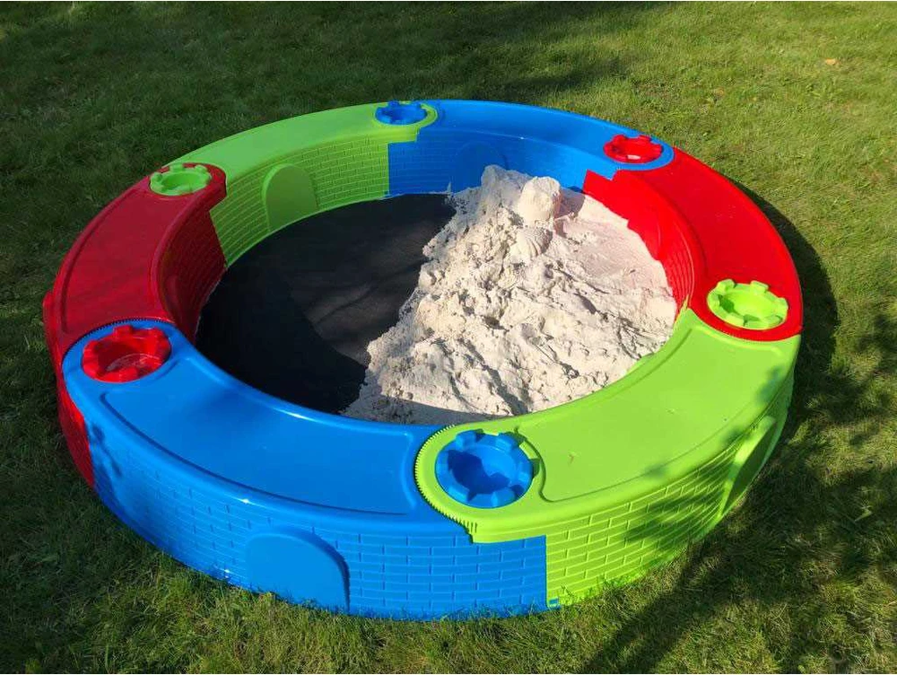 Didelė plastikinė sulankstoma smėlio dėžė NEW BABY CASTLE, 170 cm