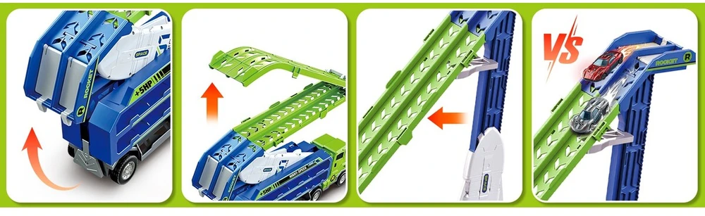 Didelė sunkvežimio transportavimo mašina su paleidimo įranga automobiliams