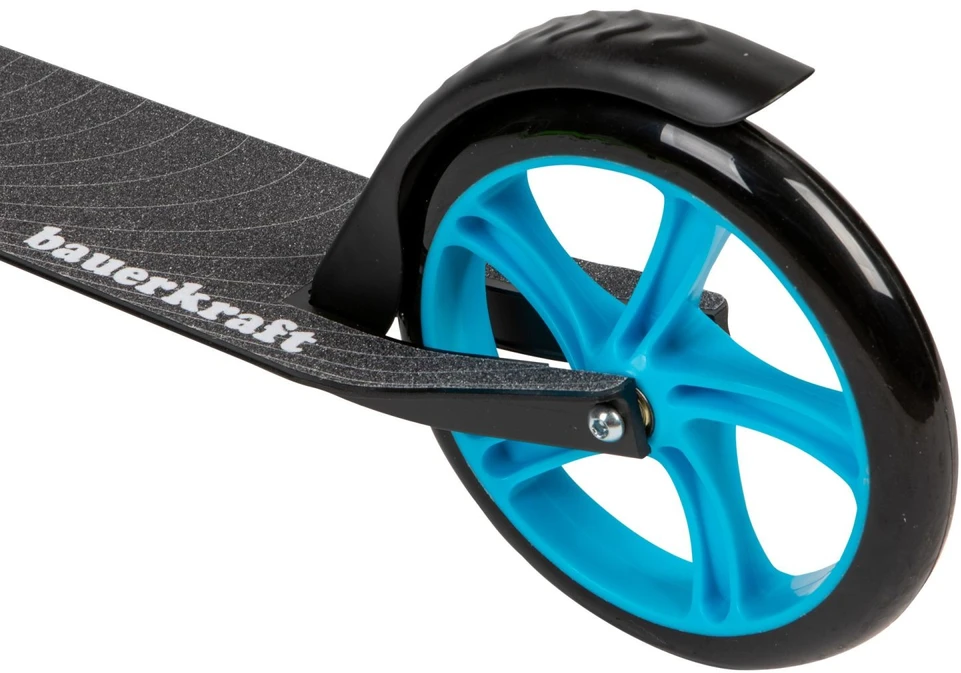 Bauerkraft Miesto paspirtukas vaikams ir paaugliams, sulankstomas, reguliuojamo aukščio 85,5–95,5 cm, ratukai 200 mm