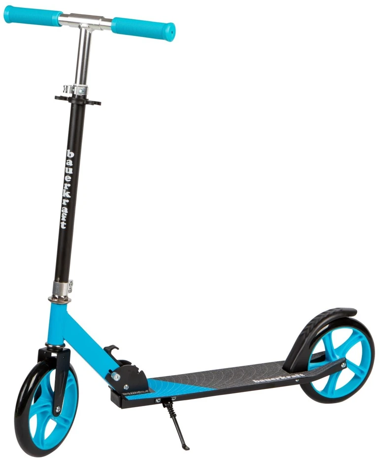 Bauerkraft Miesto paspirtukas vaikams ir paaugliams, sulankstomas, reguliuojamo aukščio 85,5–95,5 cm, ratukai 200 mm