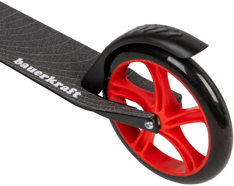 Bauerkraft Miesto paspirtukas vaikams ir paaugliams, sulankstomas, reguliuojamo aukščio 85,5–95,5 cm, ratukai 200 mm