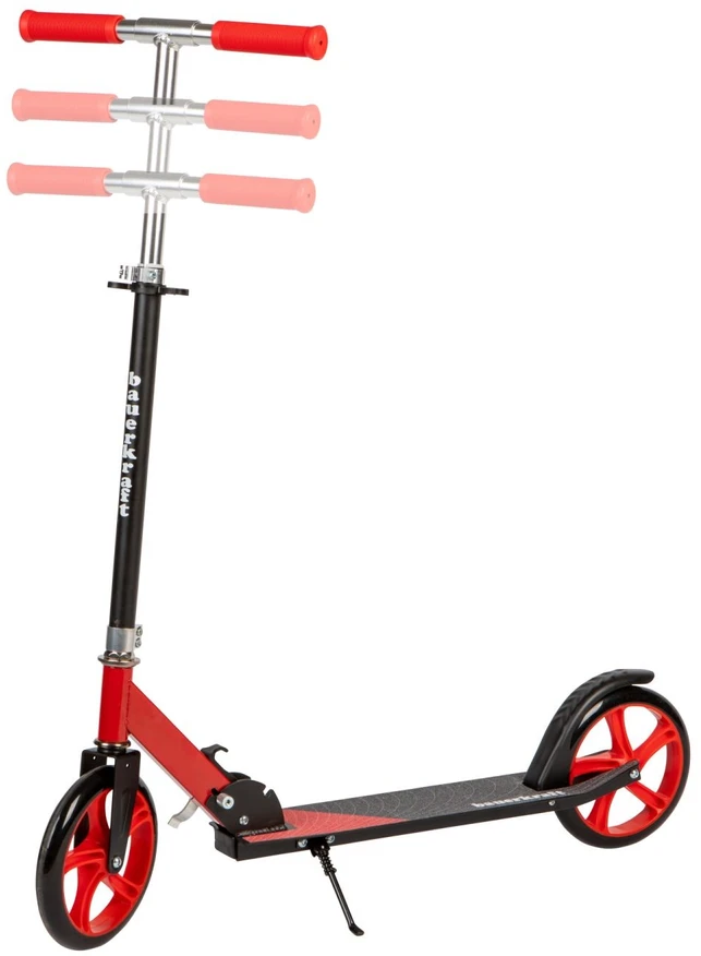 Bauerkraft Miesto paspirtukas vaikams ir paaugliams, sulankstomas, reguliuojamo aukščio 85,5–95,5 cm, ratukai 200 mm
