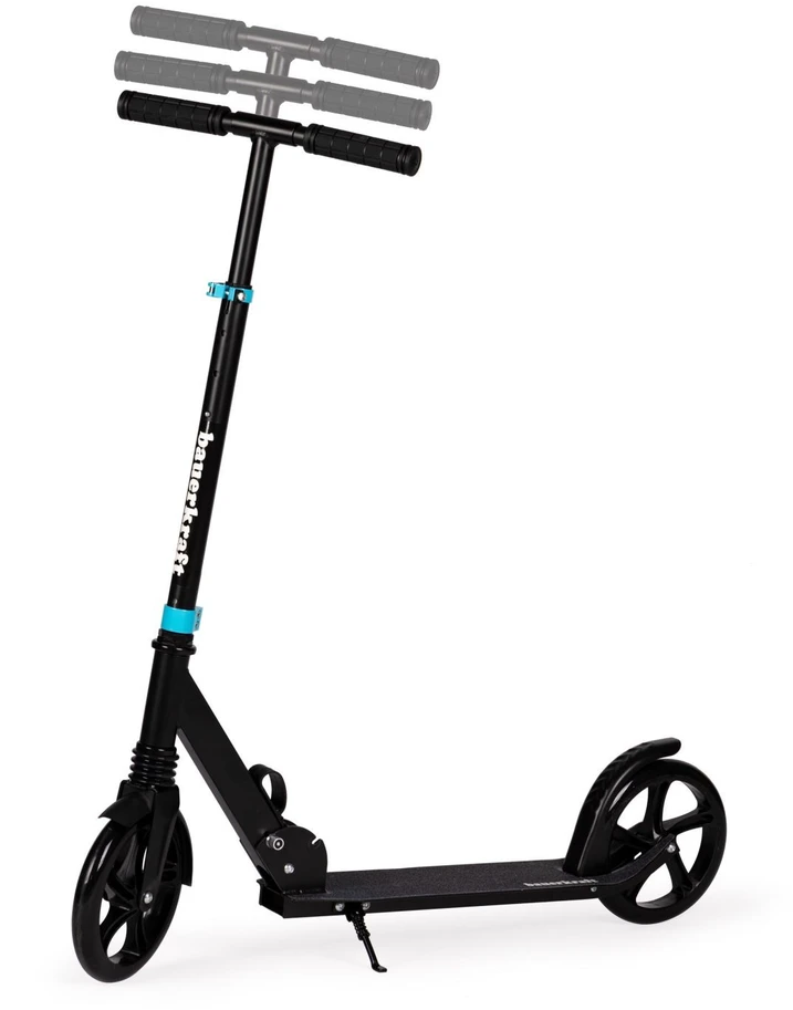 Bauerkraft Miesto paspirtukas vaikams ir paaugliams, sulankstomas, reguliuojamo aukščio 95-105 cm, ratukai 200 mm