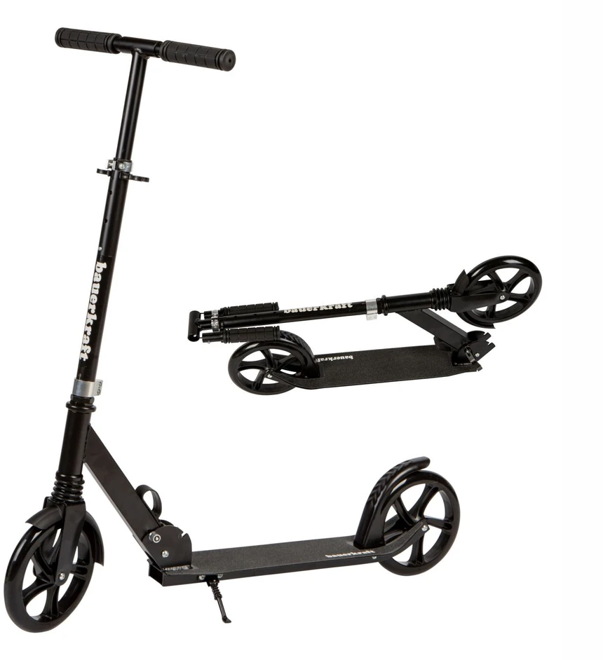 Bauerkraft Miesto paspirtukas vaikams ir paaugliams, sulankstomas, reguliuojamo aukščio 95-105 cm, ratukai 200 mm