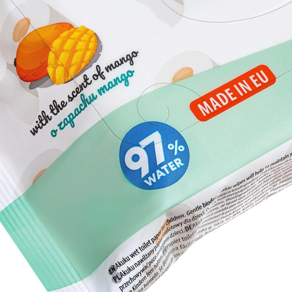 AKUKU vaikiškas drėgnas tualetinis popierius, 50 vnt., A0030