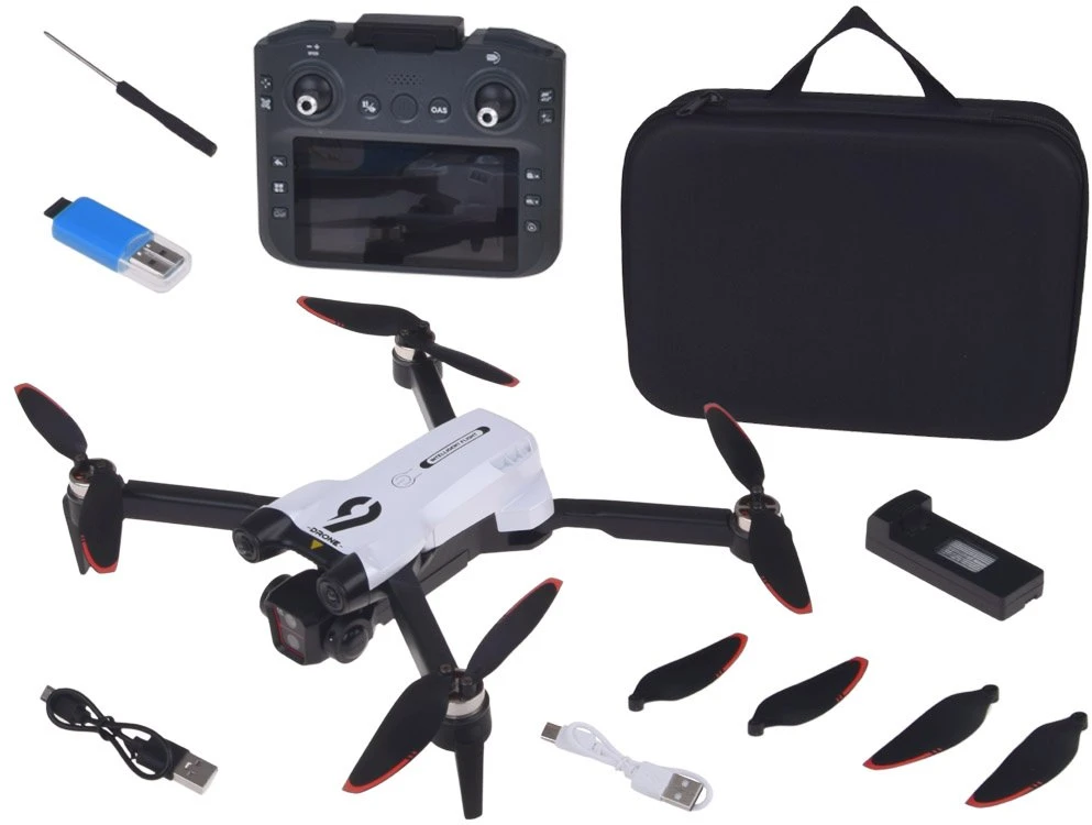 Jokomisiada Drone with camera - remote-controlled quadrocopter + memory card RC0756