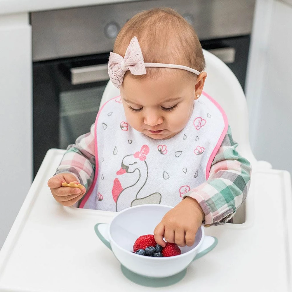 Baby Ono BabyOno lėkštė limpančiu dugnu + šaukštelis Nuo 6+ mėn., geltonas, 1063/04