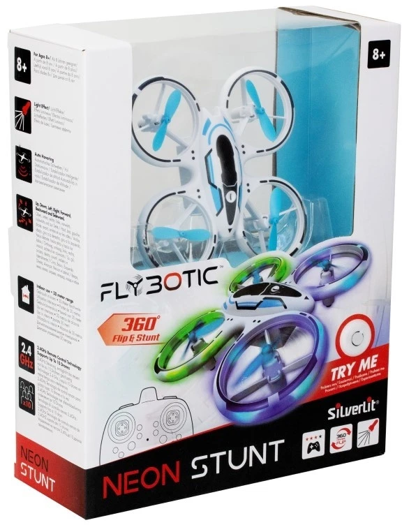 Dumel FLYBOTIC Radijo bangomis valdomas dronas „Neon Stunt“