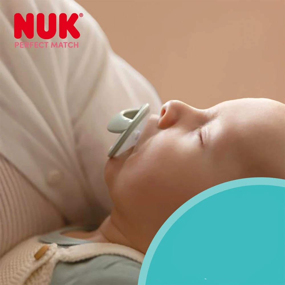 Dummy NUK Perfect Match 0-6 mėn. 2 vnt. smėlio ir raudonos spalvos
