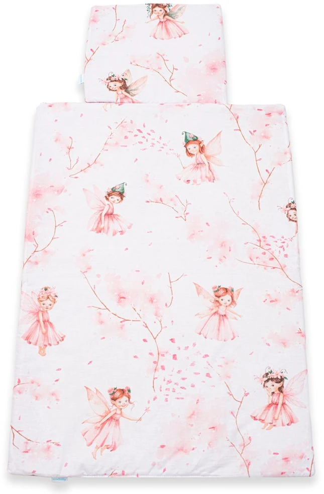 Dviejų pusių aksomo ir medvilnės rinkinys vežimėliui New Baby Fairies