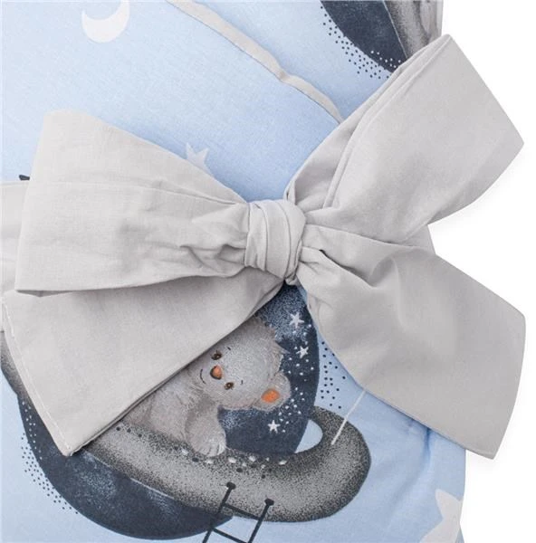 Dvipusis kūdikių vystyklas New Baby Teddy meškiukas kosmose 80x80 cm