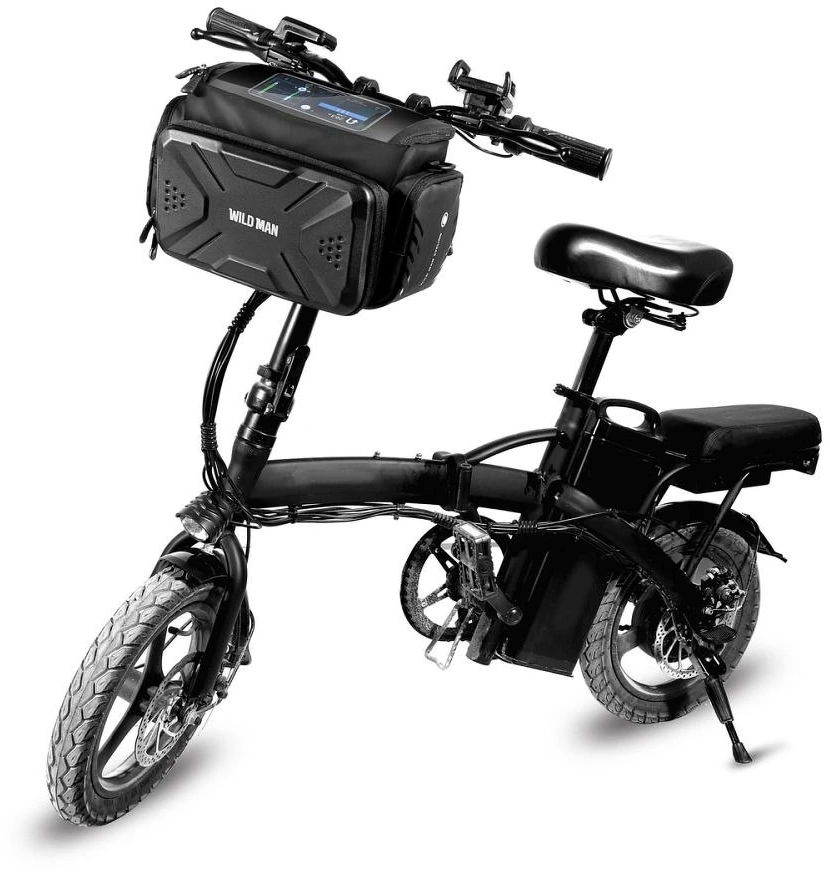 WILDMAN kelioninis krepšys dviračio vairui su užtrauktuku GS6 4L ( 4 "- 7" ) juodas