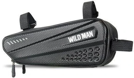 WILDMAN kelioninis krepšys po dviračio rėmu su užtrauktuku 1,5L E4 juodas