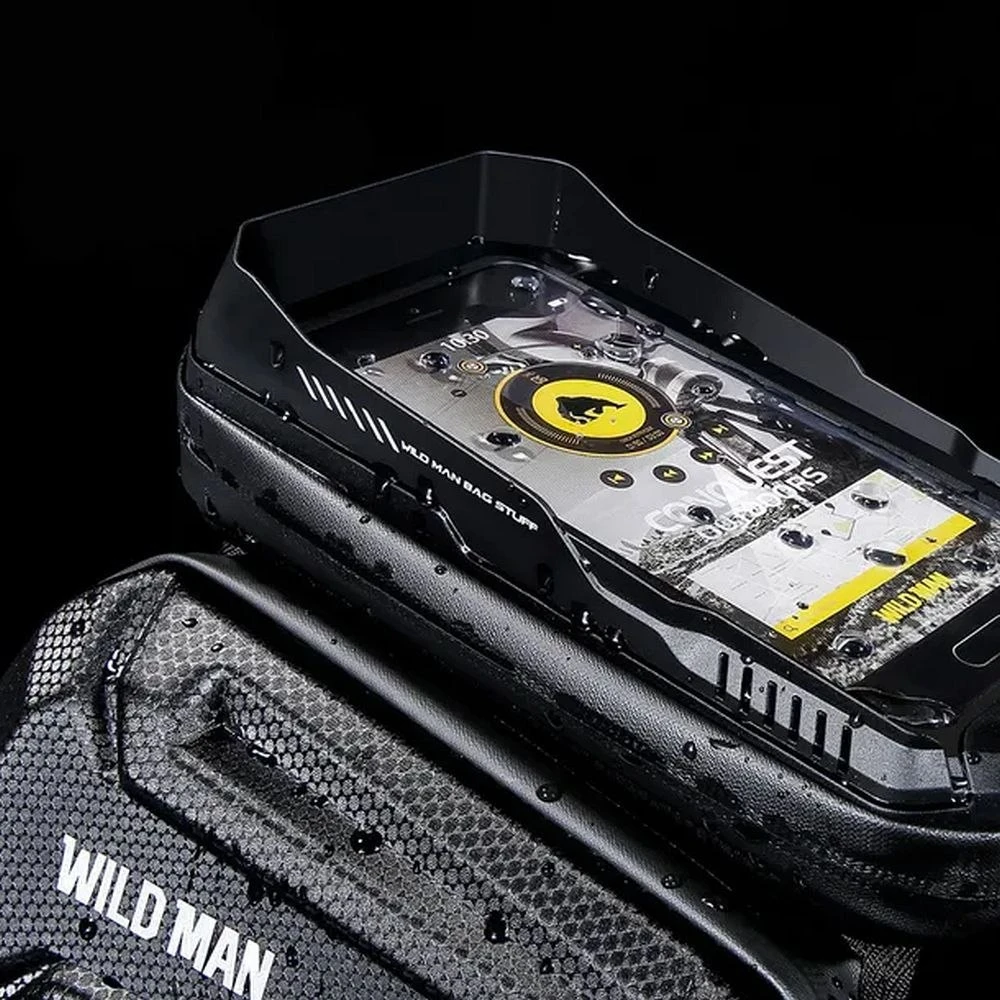 WILDMAN kelioninis krepšys dviračio rėmui su užtrauktuku 1,2L (4"-7") XT6 juodas