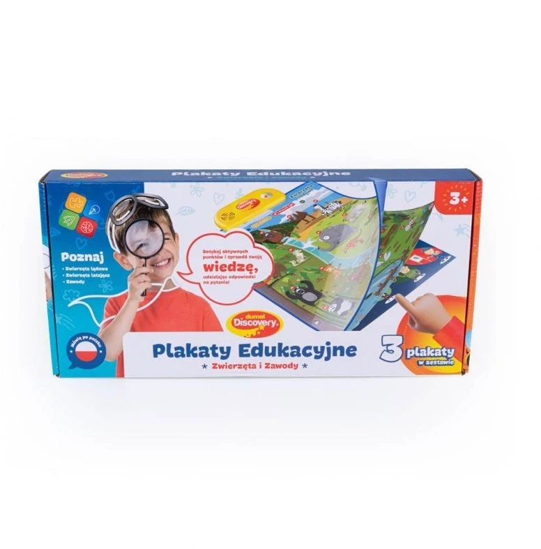 Edukaciniai gyvūnų plakatai Dumel 3 vnt