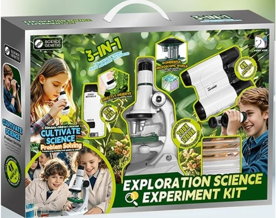 Edukacinis 3in1 mikroskopas didinimu iki 1200x