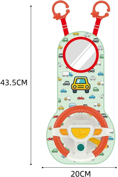 Edukacinis automobilio vairas su interaktyviu kilimėliu vaikams