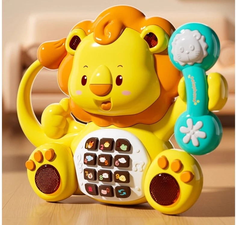 Edukacinis muzikinis liūtas su telefonu ir apšvietimu