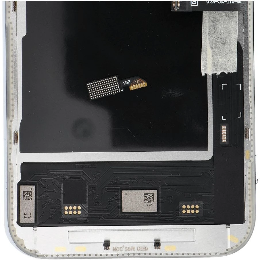 NCC LCD ekranas, skirtas iPhone 15 Pro, minkštas, Oled, 120 Hz (palaiko IC transplantaciją)