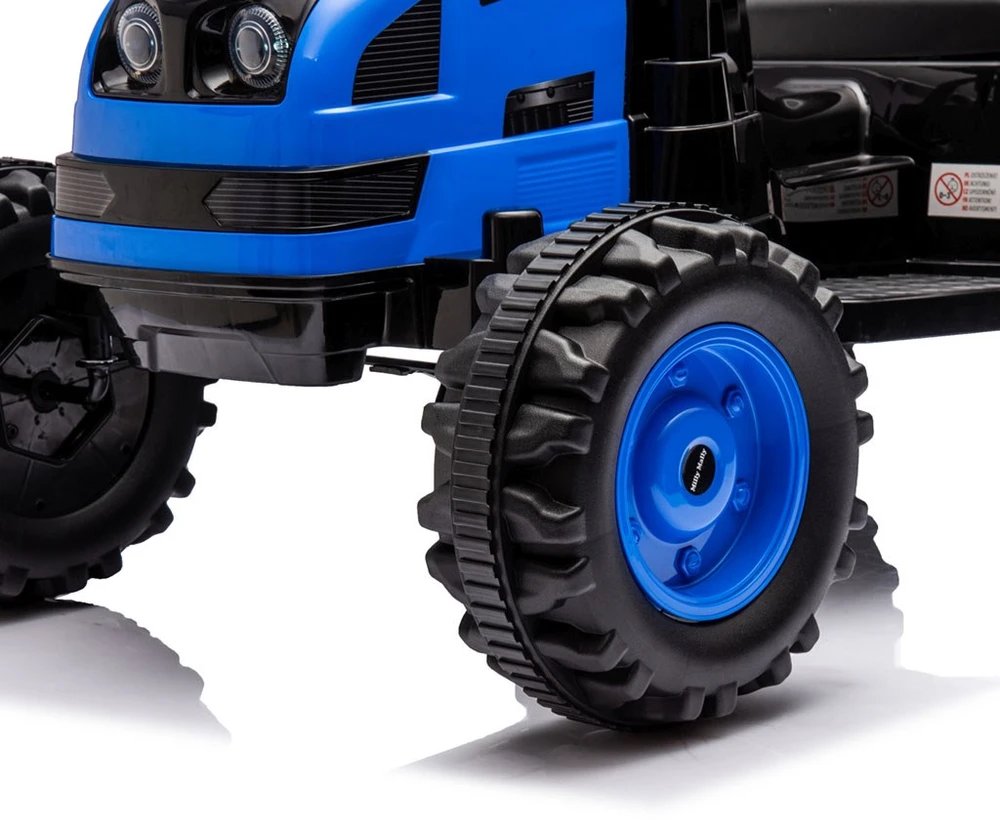 Mėlyna MILLY MALLY 5742 Akumuliatorinis traktorius su priekaba Farmer Mėlyna