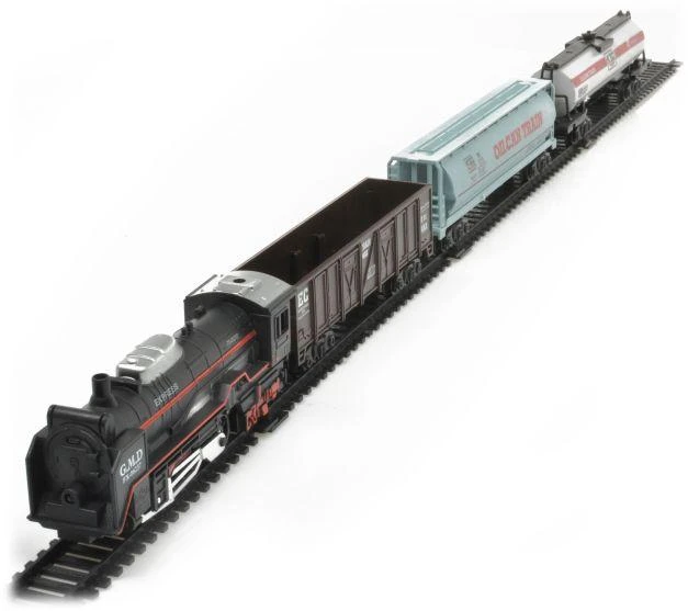 Elektrinis traukinio rinkinys Rail King su garvežiu ir 3 vagonais