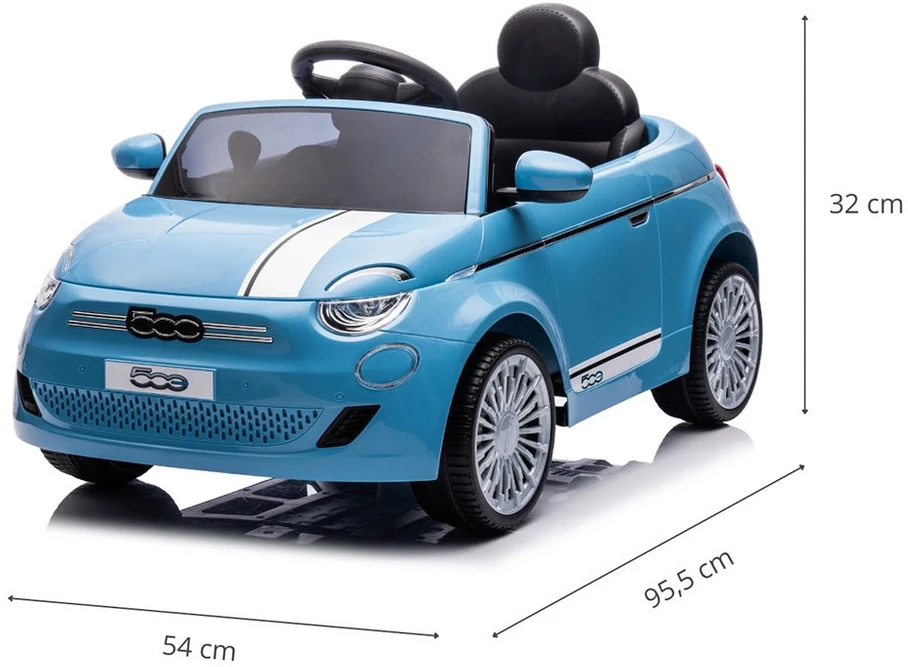 Milly Mally Mėlyna Elektromobilis Fiat 500e, Mėlyna