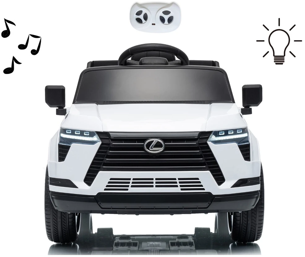Elektrinis vaikiškas automobilis Milly Mally Lexus GX550 baltos spalvos