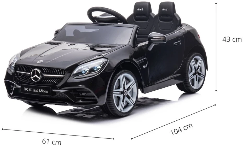 Milly Mally Akumuliatorinis automobilis vaikams „Mercedes-Benz SLC“, juodos spalvos