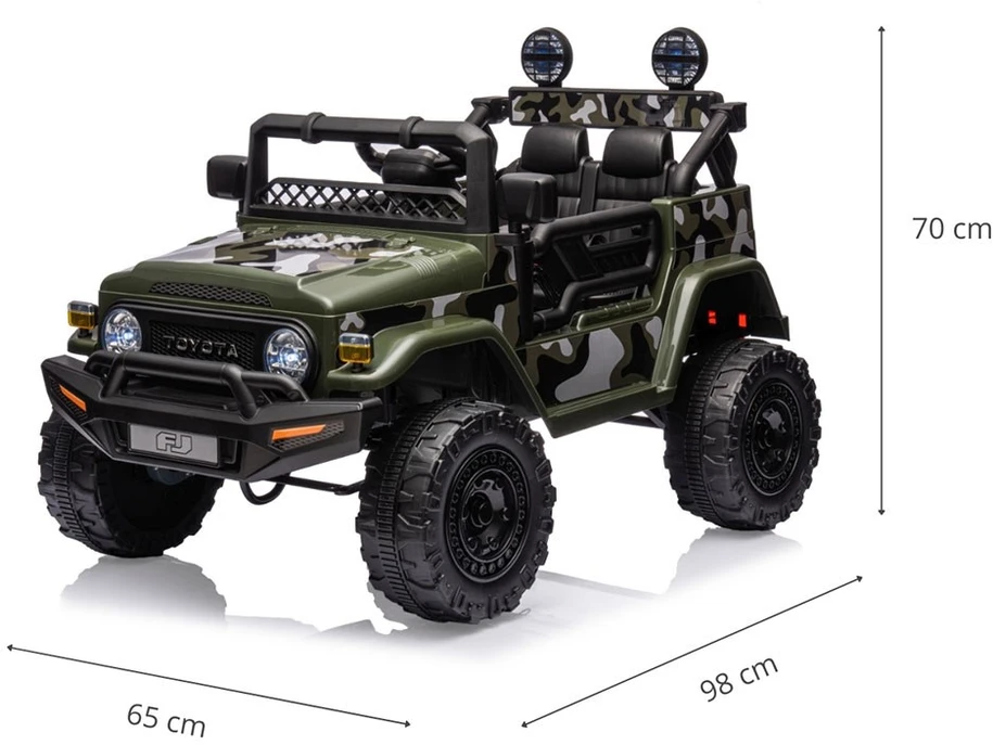 Elektrinis vaikiškas automobilis Milly Mally Toyota FJ Cruiser Army