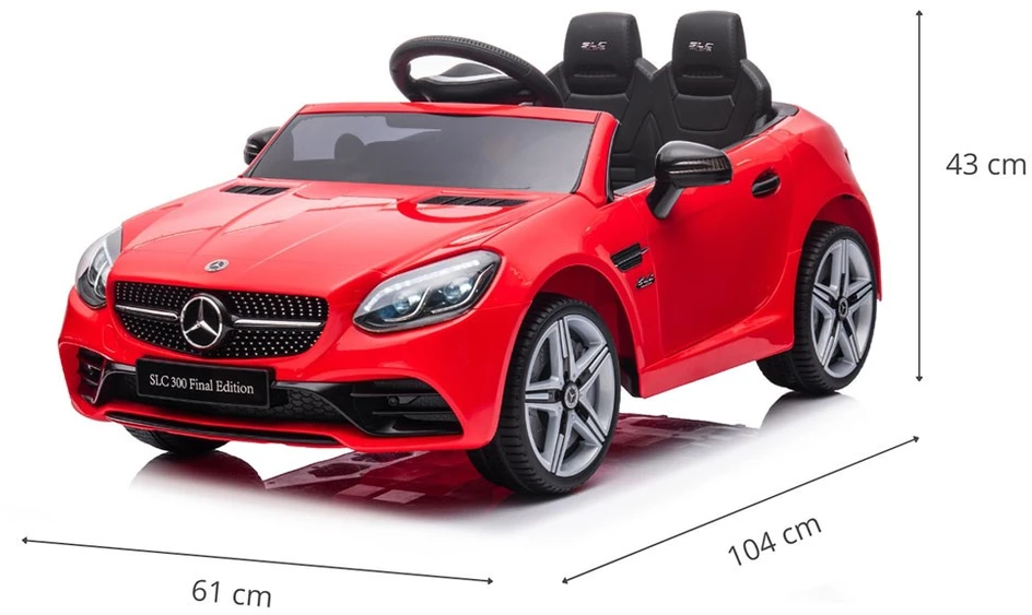 Milly Mally Akumuliatorinis automobilis vaikams „Mercedes-Benz SLC“, raudonos spalvos