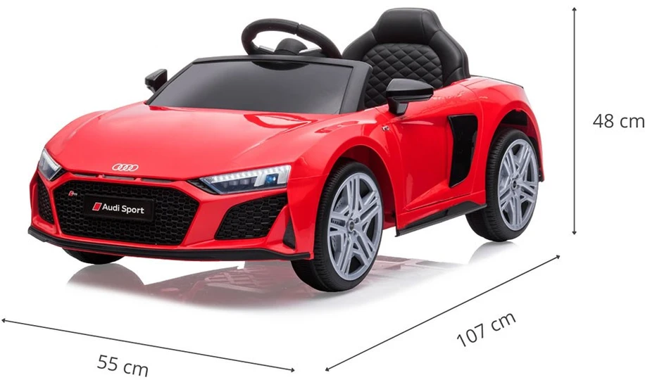 MILLY MALLY 5734 Audi R8 Spyder Raudona akumuliatorinė transporto priemonė